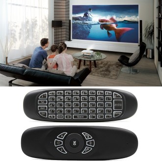 C120 Back-light Air Mouse 2.4GHz Wireless Keyboard 3D Gyroscope Sense Android Remote Controller for PC, Android TV Box / Smart T