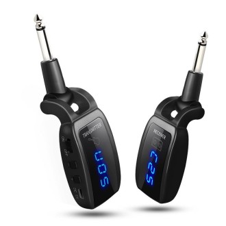 U12DX  6.35mm Jack Wireless Guitar Transmitter Receiver Rechargeable Adapter(Black)