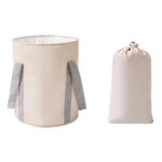 Travel Portable Folding Multifunctional Outdoor Basin Bag, Color: Beige (Large)