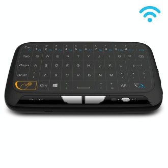 H18 2.4GHz Mini Wireless Air Mouse QWERTY Keyboard with Touchpad / Vibration for PC, TV(Black)