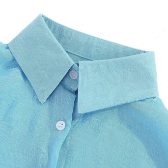 Spring And Autumn Casual Loose Long-Sleeved Breathable Linen Shirt, Size: XXXL(Blue Flower)