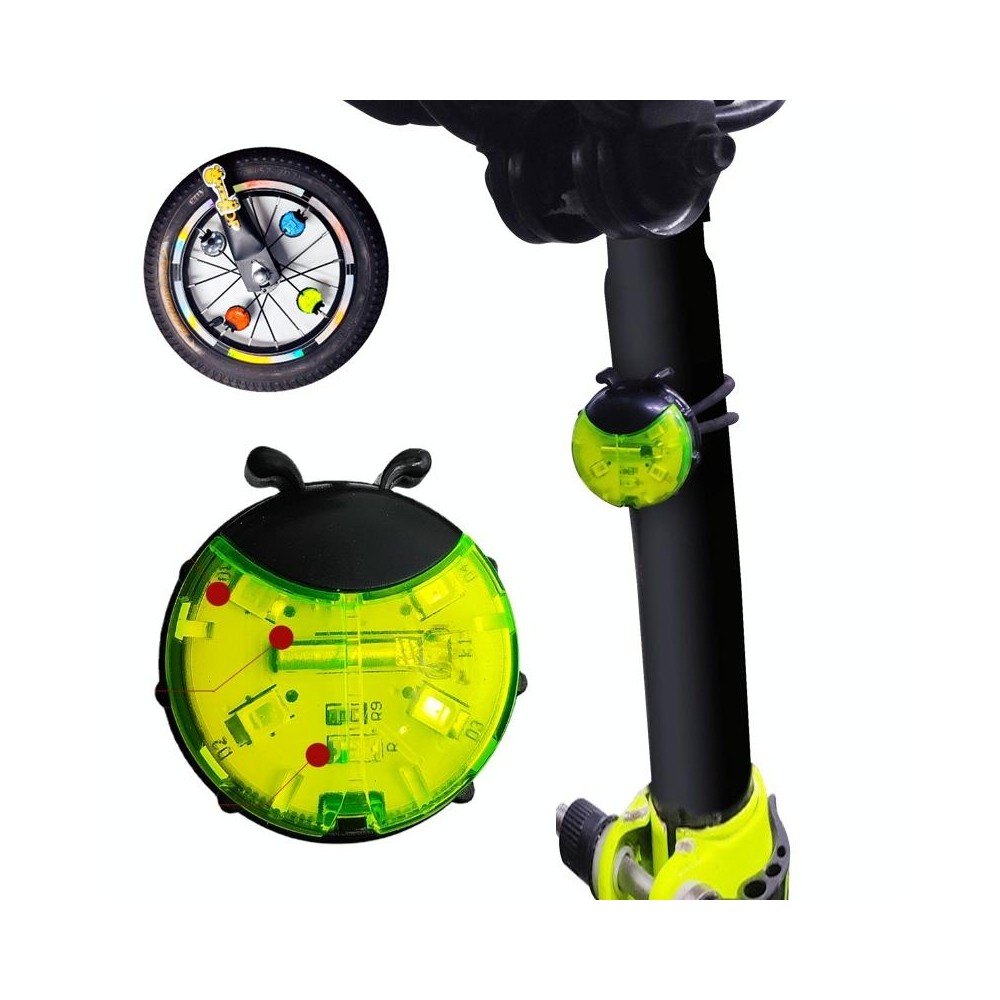 Ladybug Wheel Light Children Balance Bike Bicycle Hub Light, Color: Smart Green