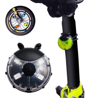 Ladybug Wheel Light Children Balance Bike Bicycle Hub Light, Color: Manual Transparent