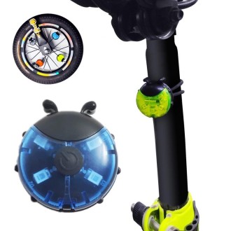 Ladybug Wheel Light Children Balance Bike Bicycle Hub Light, Color: Manual Blue