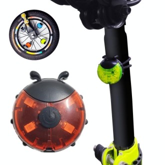 Ladybug Wheel Light Children Balance Bike Bicycle Hub Light, Color: Manual Red