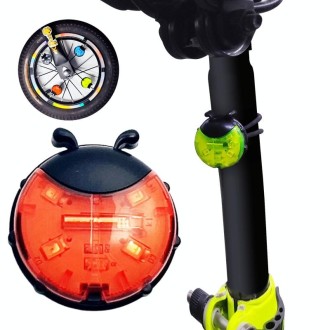 Ladybug Wheel Light Children Balance Bike Bicycle Hub Light, Color: Smart Red