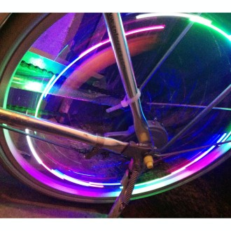 Bicycle Wheel Spoke Colorful Decorative LED Light Article Bar Strip