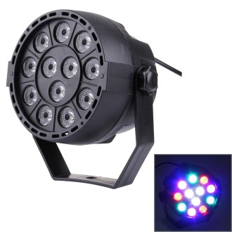 KD-12W 12 LED PAR Light Stage Light, with LED Display, Master / Slave / DMX512 / Auto Run Modes, EU Plug