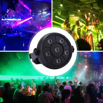 3W Colorful LED PAR Light , 6 LEDs Auto Run / Sound Control LED Stage Light, AC 85-260V, US/EU Plug