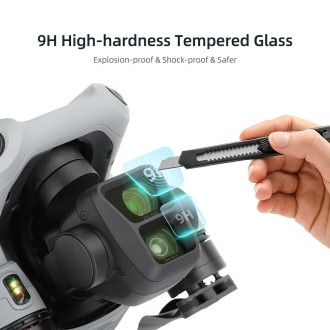 For DJI Air 3 Sunnylife Lens Protector Tempered Glass Combo Protective Films, Quantity:1 Set