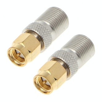 2 PCS SMA Female to F Female RF Coaxial Connector