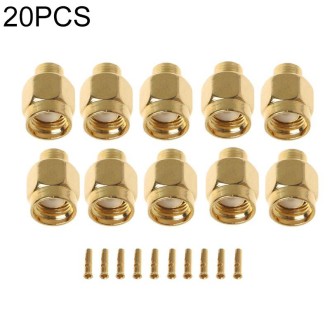 20 PCS SMA-JB3 RF Connector SMA Male Inner Screw & Pin Solder Semi-Rigid