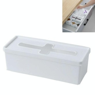 Combinable Drawer With Lid Sorting Cross Window Desktop Sundries Storage Box, Colour: Rectangle