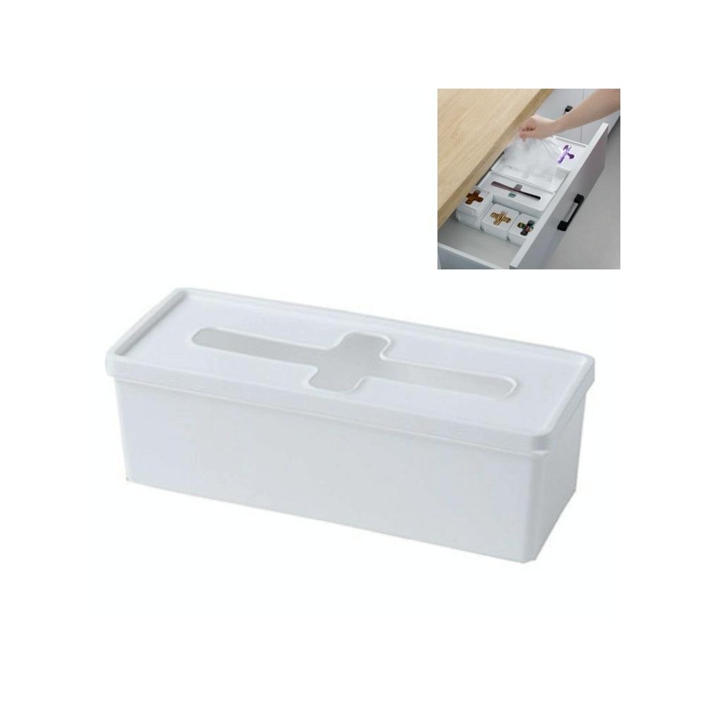 Combinable Drawer With Lid Sorting Cross Window Desktop Sundries Storage Box, Colour: Rectangle