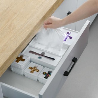 Combinable Drawer With Lid Sorting Cross Window Desktop Sundries Storage Box, Colour: Rectangle