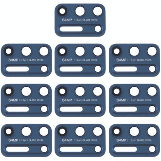 10 PCS Back Camera Lens for Motorola Moto G9 Plus XT2087-1 (Blue)