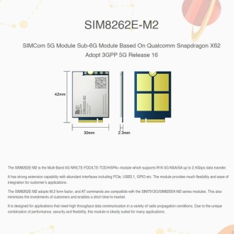 Waveshare SIM8262E-M2 SIM Card Original 5G Module Interface M.2