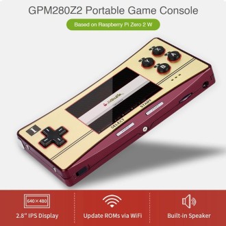 Waveshare GPM280 WiFi Portable Game Console Base on Raspberry Pi Zero, 2W with 32GB TF Card(US Plug)