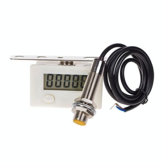 5 Display Electronic Digital Counter Industrial Magnetic Sensor Switch Punch Counter ,Spec: With Nickel-plated Copper Sensor