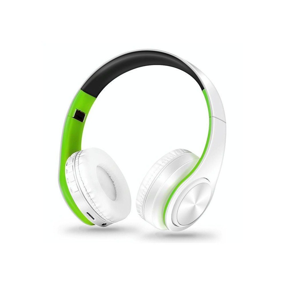 LPT660 Wireless Folding Sports Stereo Music Bluetooth Phones Earphones Support TF Card (Green)