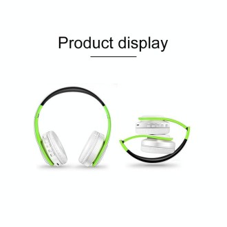 LPT660 Wireless Folding Sports Stereo Music Bluetooth Phones Earphones Support TF Card (Green)