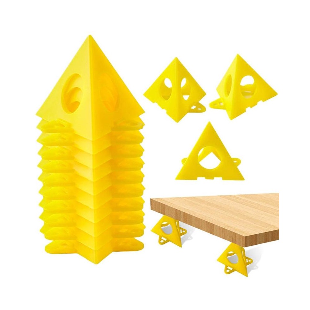 10pcs/Pack Woodworking Paint Pyramid Stands Cone Support Stand(Yellow)