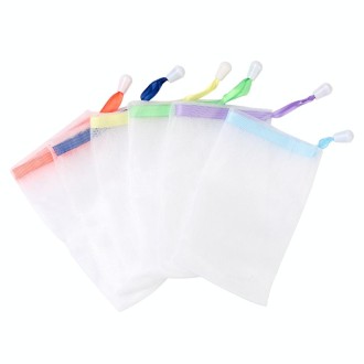 5 PCS Hanging Bag Cleaning Foam Cleanser Handmade Soap Bubble Net, Random Color Delivery