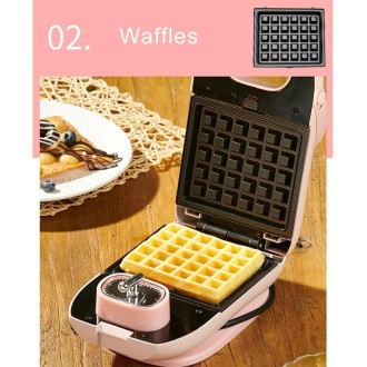 Multifunctional Waffle Maker Toaster Home Breakfast Machine Toast Pressure Roast(Green)