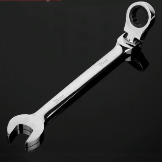 Combination Ratchet Wrench with Flexible Head Dual-purpose Ratchet Tool, Specification: 24mm