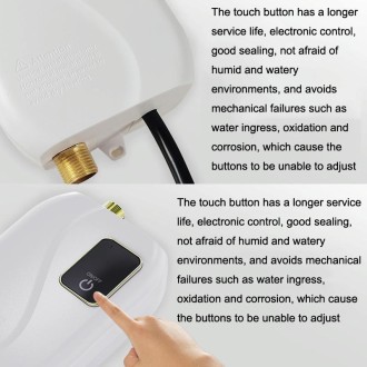 Instant Water Heater Mini Kitchen Quick Heater Household Hand Washing Water Heater EU  Plug(Brick Red)