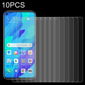 For Huawei Nova 5T 10 PCS 0.26mm 9H 2.5D Tempered Glass Film