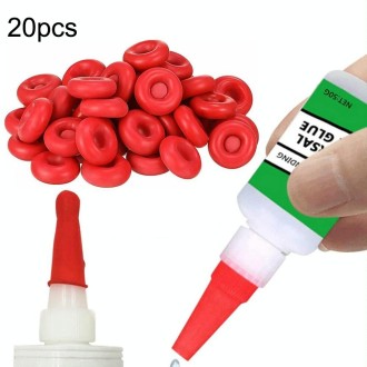 20pcs Glass Glue Nozzle Sealing Cap Leak-proof Sleeve Glass Glue Nozzle Protective Sleeve