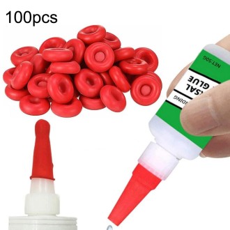 100pcs Glass Glue Nozzle Sealing Cap Leak-proof Sleeve Glass Glue Nozzle Protective Sleeve