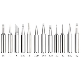 12-in-1  900M-T Internal Heating Soldering Iron Tip  for 936 Sleeve Casing