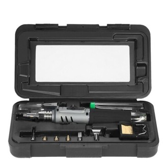 HS-1115K 10-in-1 Multifunctional Gas Soldering Iron Tool Set(Gray Handle)