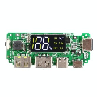 5V 2.4A Charging Port Boost Module Dual USB Output Digital Display Charging Module