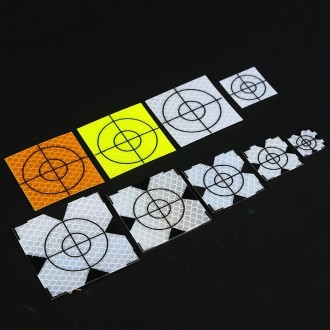 FP001 100pcs Diamond Tunnel Mapping Reflective Sticker Monitoring Measurement Point Sticker, Size: 30x30mm