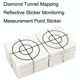 FP001 100pcs Diamond Tunnel Mapping Reflective Sticker Monitoring Measurement Point Sticker, Size: 30x30mm