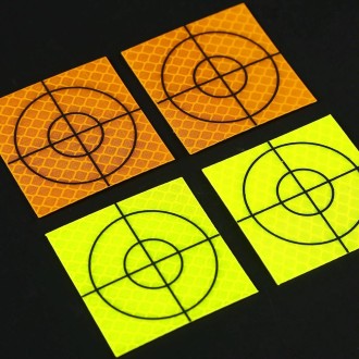 FP001 100pcs Diamond Tunnel Mapping Reflective Sticker Monitoring Measurement Point Sticker, Size: 30x30mm