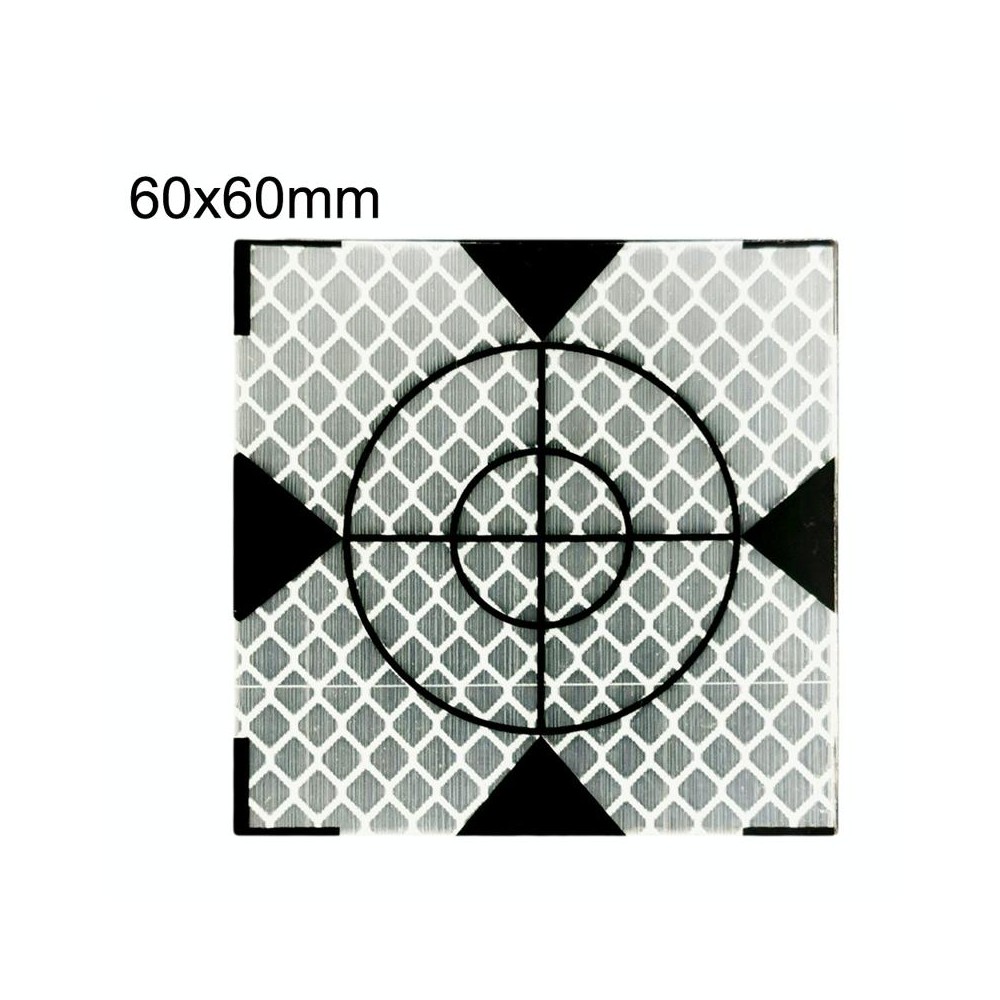 FP001 Diamond Tunnel Mapping Reflective Sticker Monitoring Measurement Point Sticker, Size: 60x60mm With Triangle