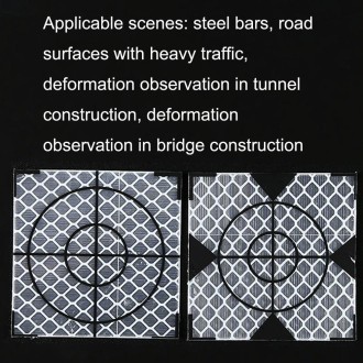 FP001 Diamond Tunnel Mapping Reflective Sticker Monitoring Measurement Point Sticker, Size: 60x60mm With Triangle