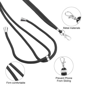 Adjustable Detachable Neck Lanyard for All Phones Case(Black)