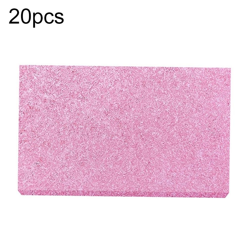 20pcs Remove Tin Solder Bubble Sponge Phone Repair Soldering Iron Cleaning Sponge(Pink)