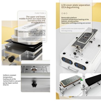 TBK 258S Intelligent Multi-function UV Cured Disassembly Machine, Plug:UK Plug