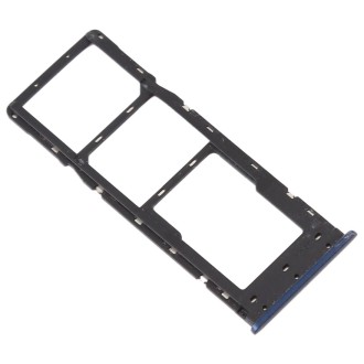 For Infinix X627 Smart 3 Plus SIM Card Tray + SIM Card Tray + Micro SD Card Tray (Blue)