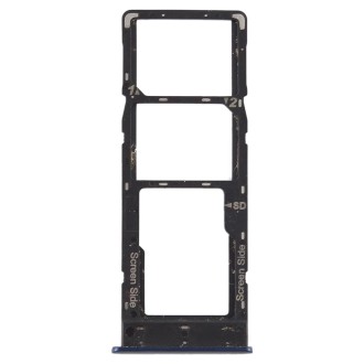 For Infinix X627 Smart 3 Plus SIM Card Tray + SIM Card Tray + Micro SD Card Tray (Blue)