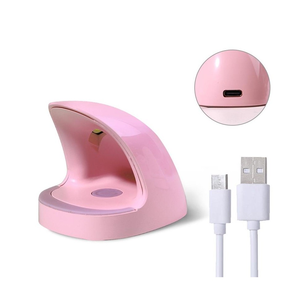 Mini Shark Phototherapy Lamp Portable Quick Dry Nail Lamp, Color: Pink With USB Cable