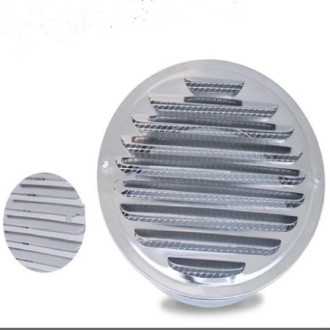 120mm External Wall Stainless Steel Flat Head Rain and Insect Proof Bird Hood