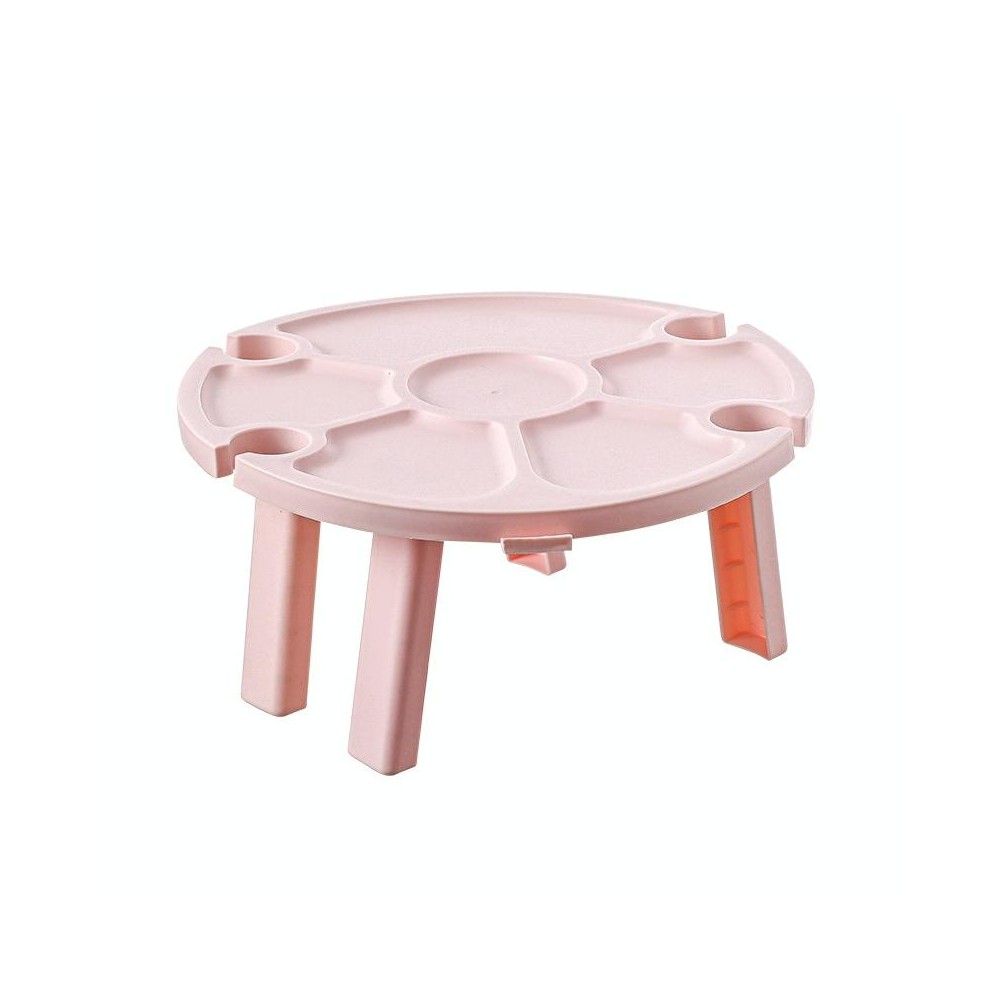 Outdoor Picnic Portable Folding Wine Table(Pink)