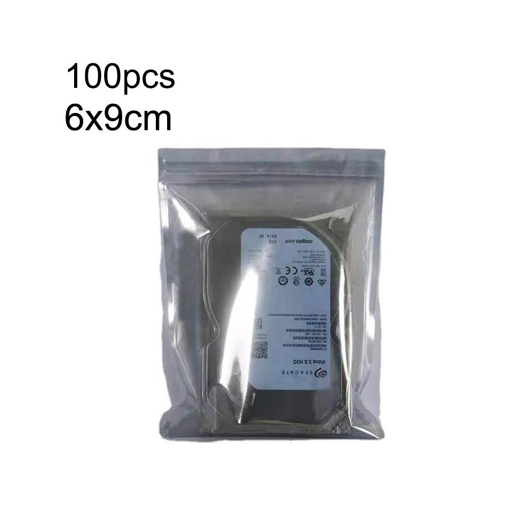 100pcs / Pack 6x9cm Anti-static Shielding Bag Hard Disk Insulation Bag Electronic Plastic Motherboard Packaging Bag